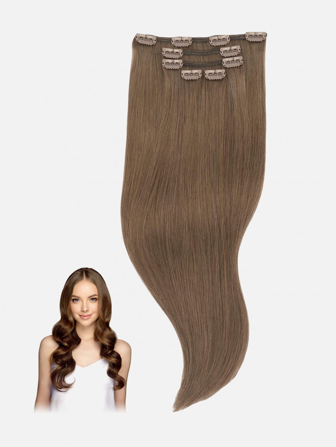 Clip-In Hair Extensions Set NATURAL Original Straight